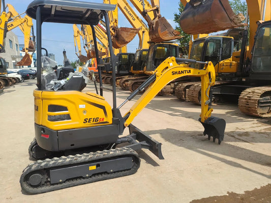 Used Shantui SE16SR Excavator for Sale rear side view