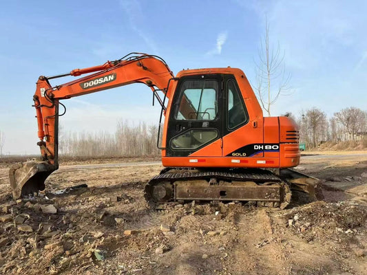Used Doosan DH80 Excavator for Sale rear side view