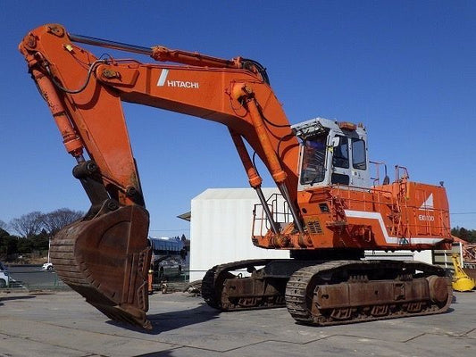 Used Hitachi EX1100 Excavator for Sale rear side view