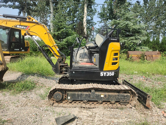 Used Sany 35U Excavator for Sale rear side view
