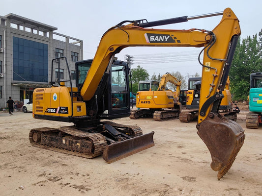 Used Sany SY65C Excavator for Sale rear side view