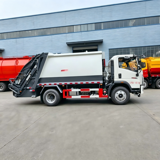 Used Sinotruk HOWO 12M³ Compressed Garbage Truck for Sale rear side view