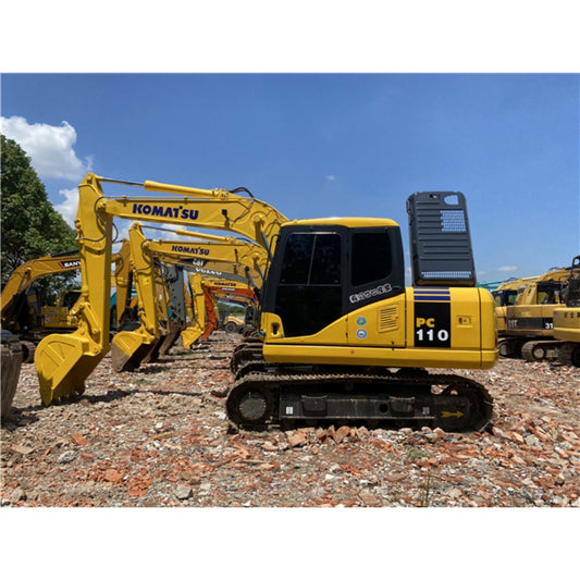 Used Komatsu PC110 Excavator for Sale rear side view