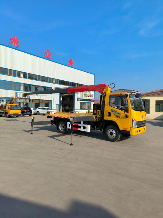 Used FAW 21M TELESCOPIC BOOM Aerial Work Platform Truck for Sale rear side view