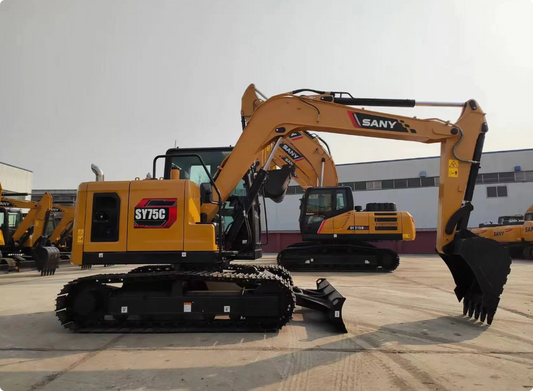 Used Sany SY75C-9 Excavator for Sale front working view for sale
