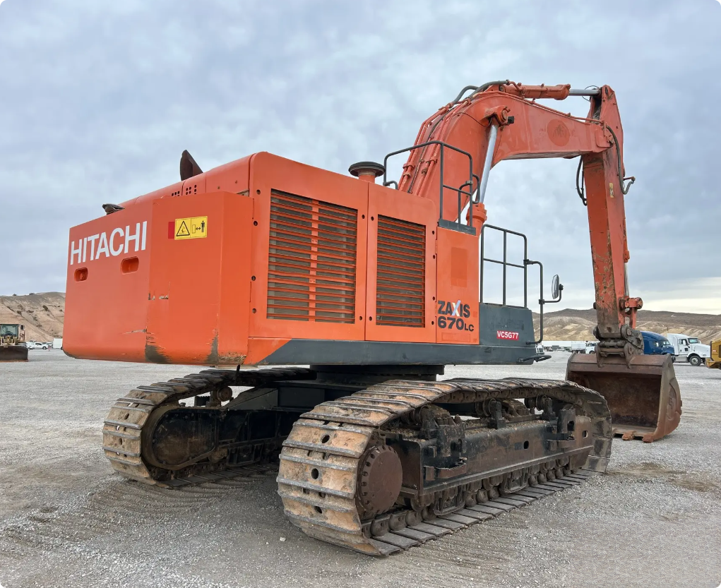 Used Hitachi ZX670LCH-5G Excavator for Sale tire and chassis detail for sale