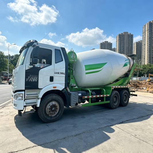 Used FAW 15M³ Concrete Mixer Truck for Sale rear side view