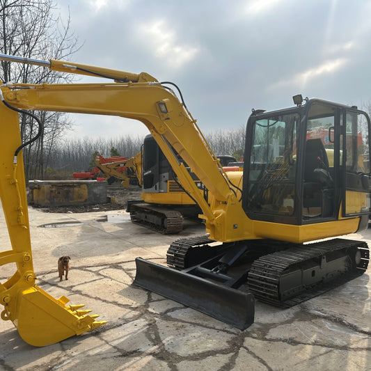 Used Komatsu PC56 Excavator for Sale rear side view