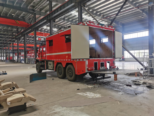 Used FAW 350HP Fire Command Truck for Sale rear side view
