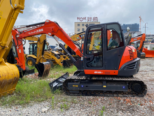 Used Kubota KX183-3 crawler excavator real inventory view 2