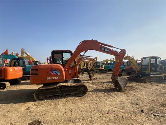 Used Doosan DH70-7 Excavator for Sale rear side view