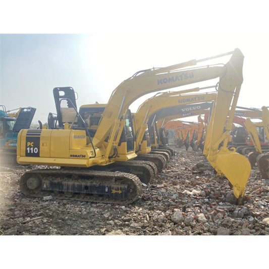 Used Komatsu PC110-7 Excavator for Sale rear side view