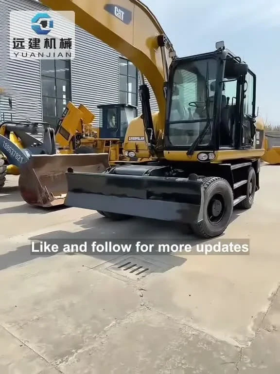 CAT wheeled excavator workshop refurbishment walkaround
