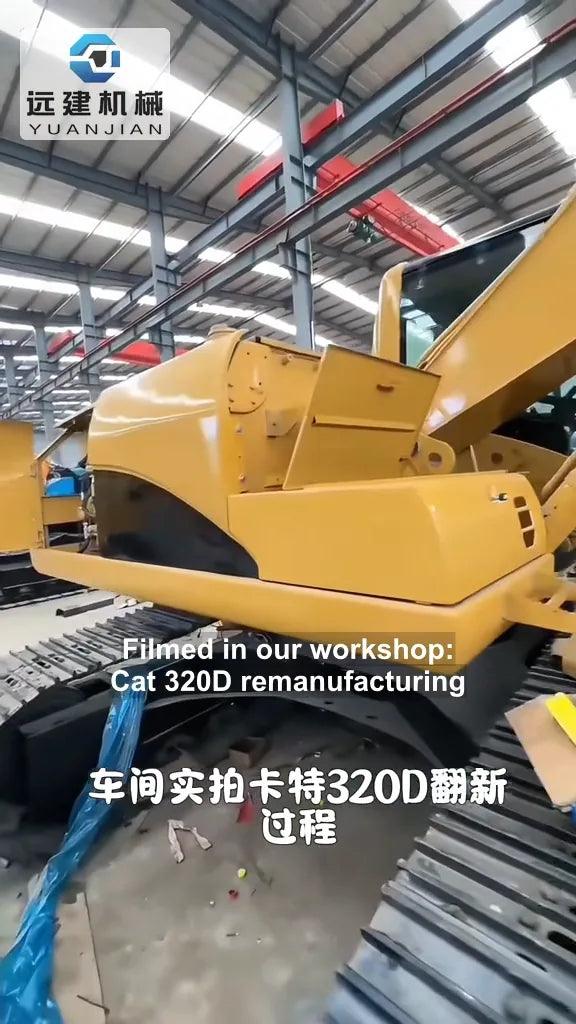 CAT 320D Refurbishment: Engine, Hydraulics and Finish - YUANJIAN workshop video