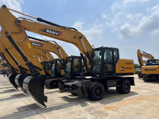 New Sany SY215W Excavator for Sale rear side view