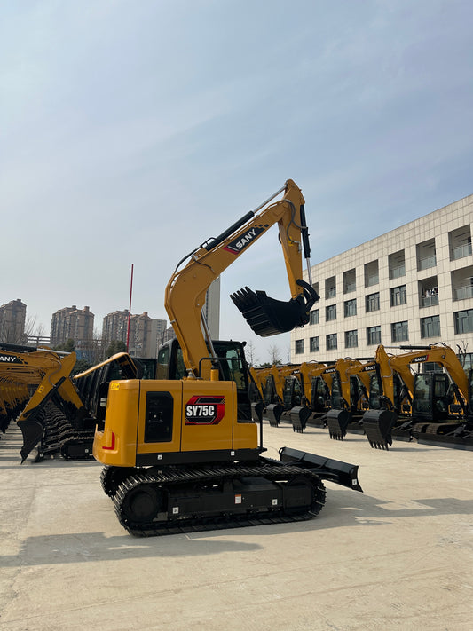 New Sany 75C Excavator for Sale rear side view