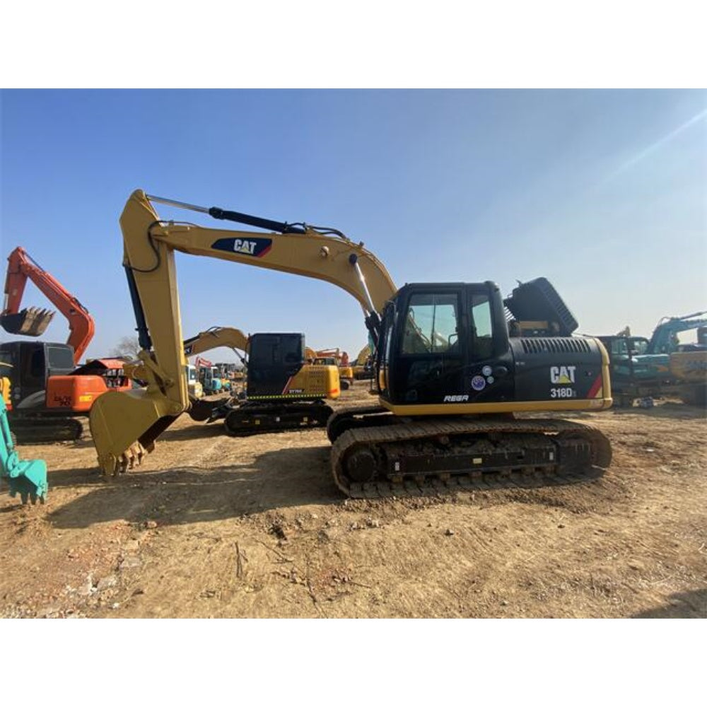 Used Caterpillar 318D2 Excavator for Sale rear side view