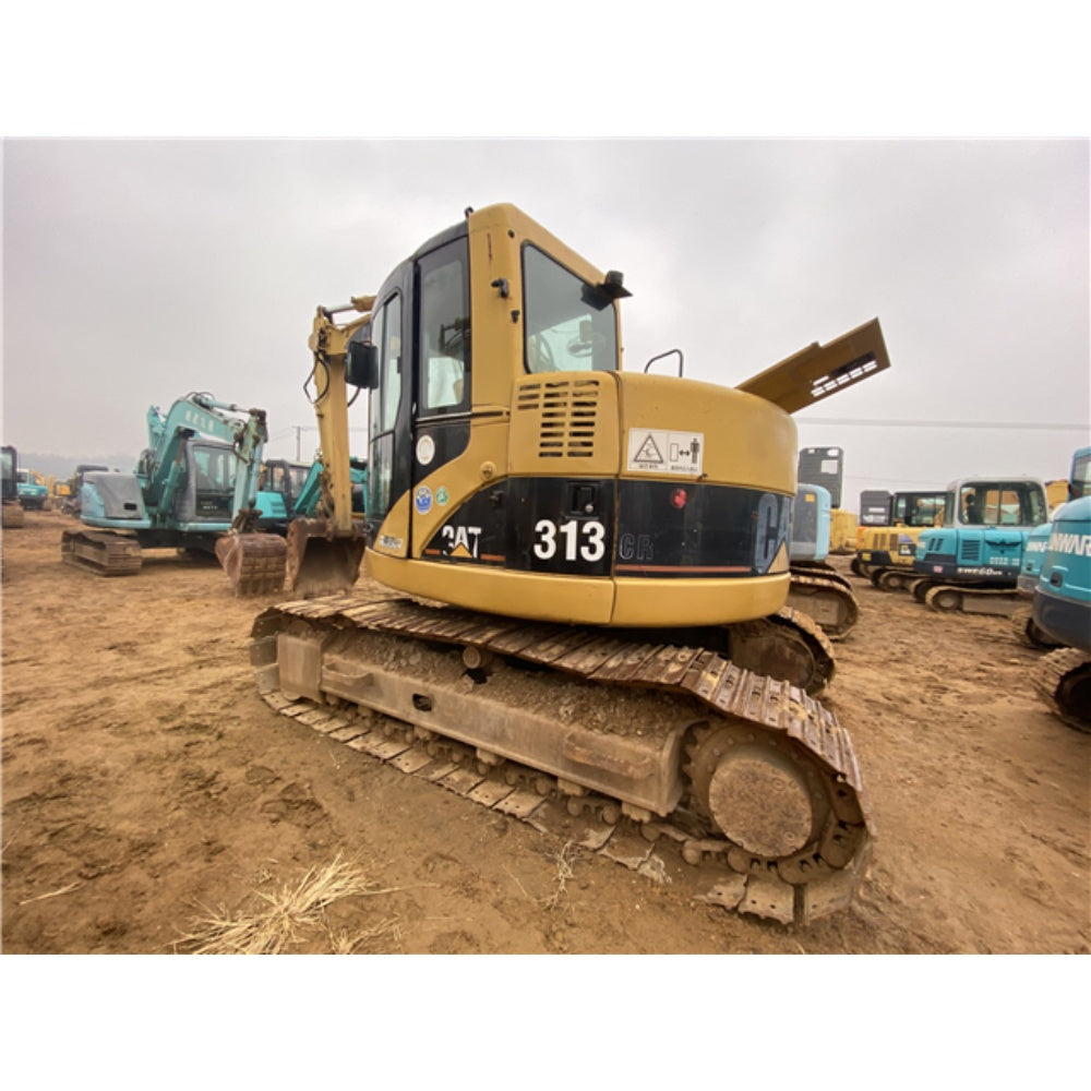 Used Caterpillar 313CR Excavator for Sale rear side view