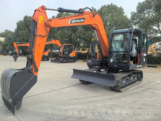 New Develon DX75E Excavator for Sale rear side view