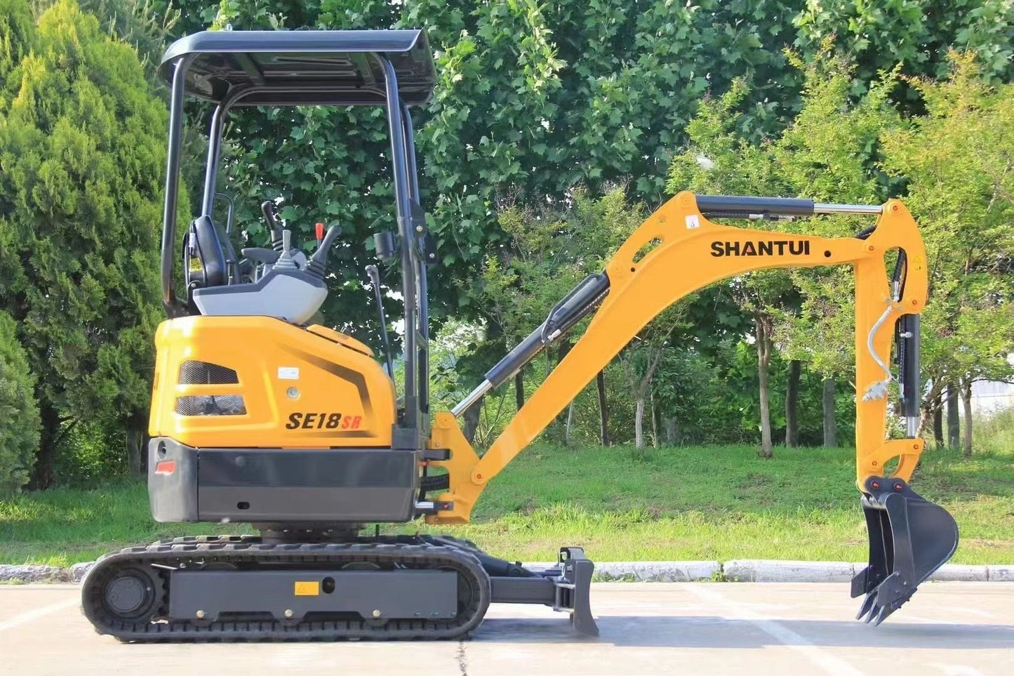 New Shantui SE18SR Excavator for Sale - Alternative Stock rear side view