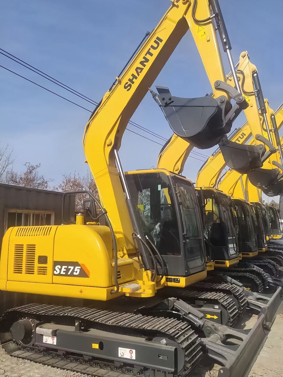 New Shantui SE75 Excavator for Sale - Alternative Stock rear side view