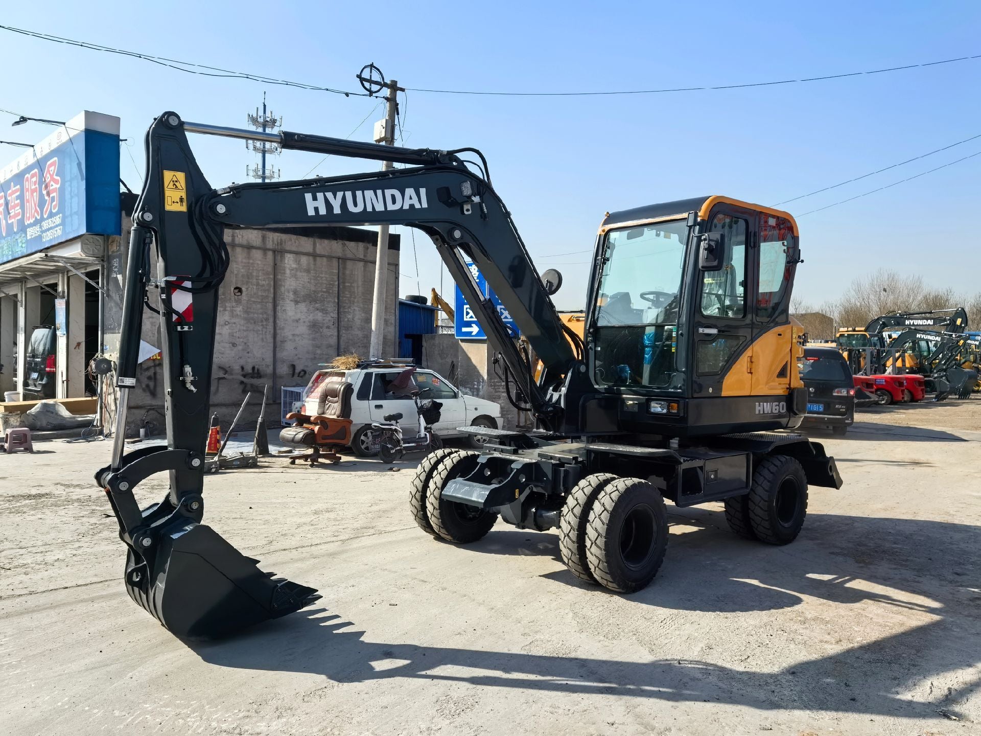New Hyundai HW60 Excavator for Sale rear side view