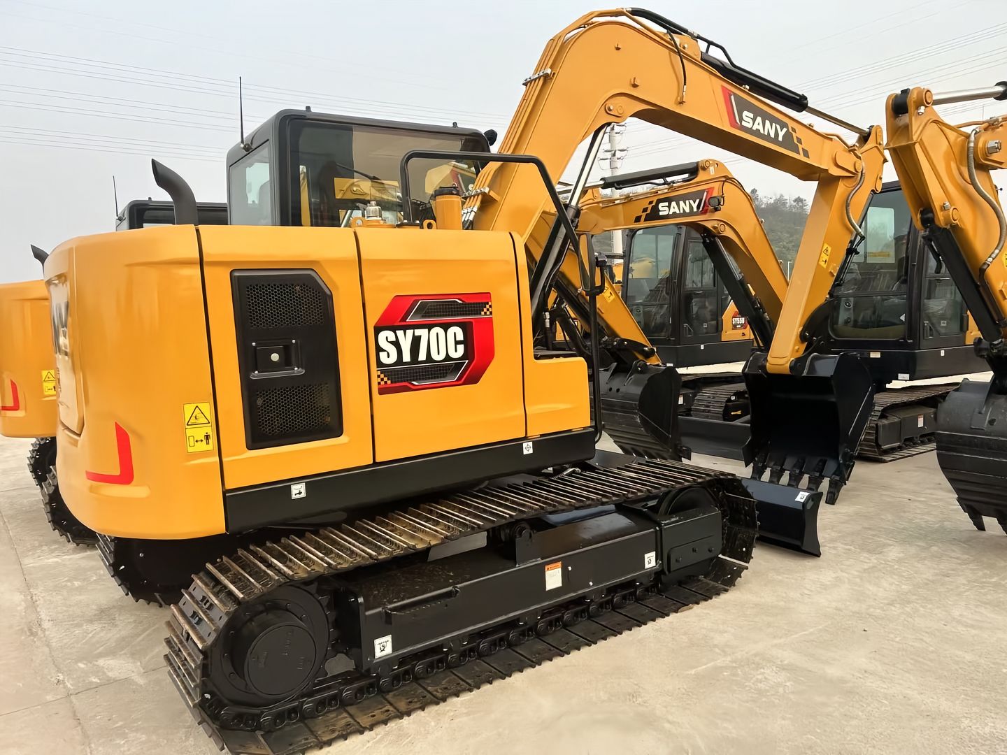 New Sany SY70C Excavator for Sale detail view