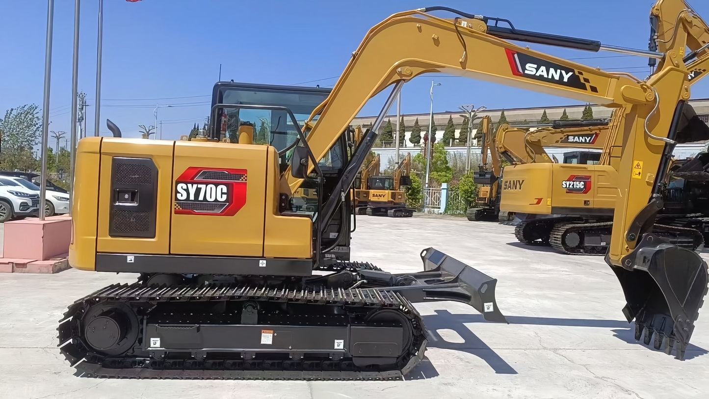 New Sany SY70C Excavator for Sale detail view
