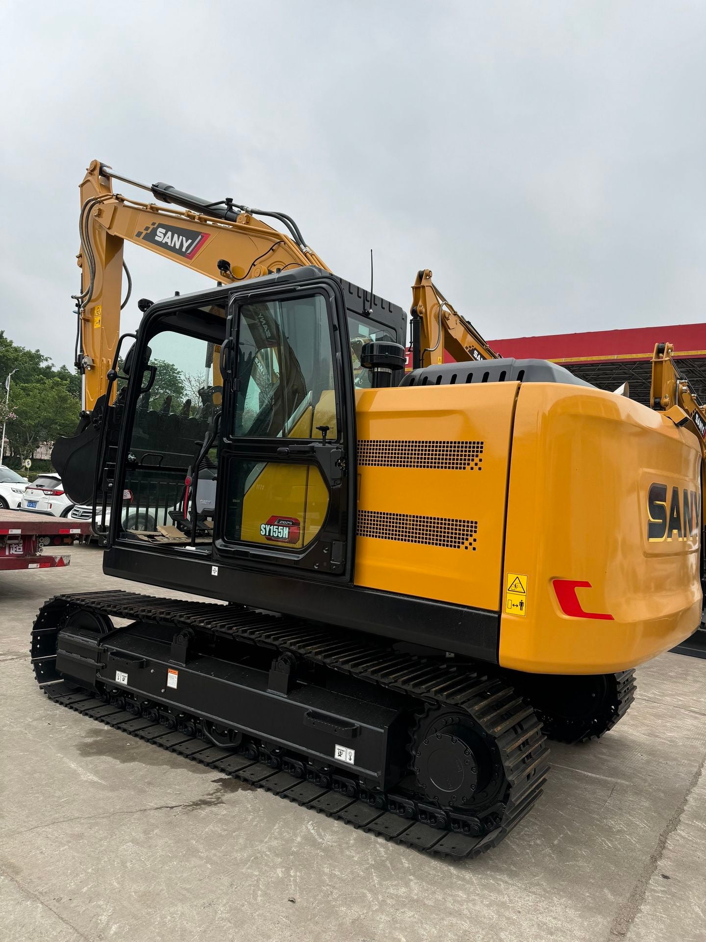 New Sany SY155H Excavator for Sale rear side view