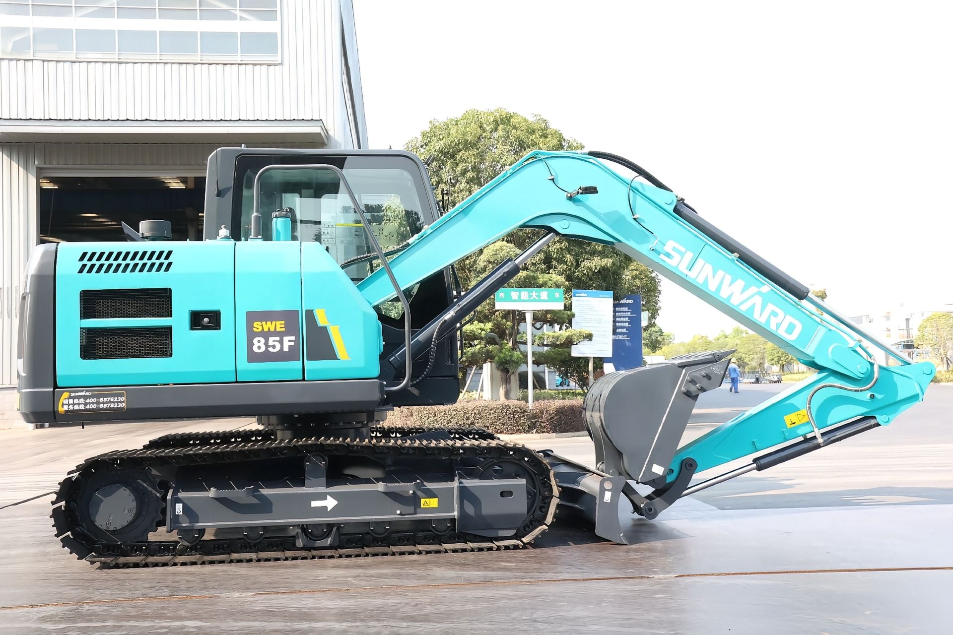 New Sunward SWE85F Excavator for Sale rear side view