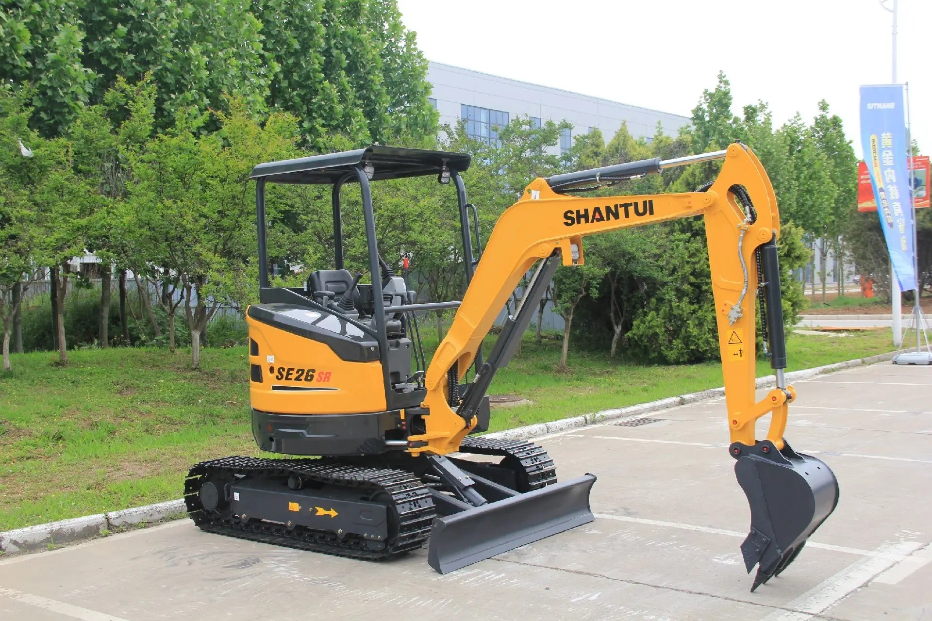 New Shantui SE26SR Excavator for Sale rear side view