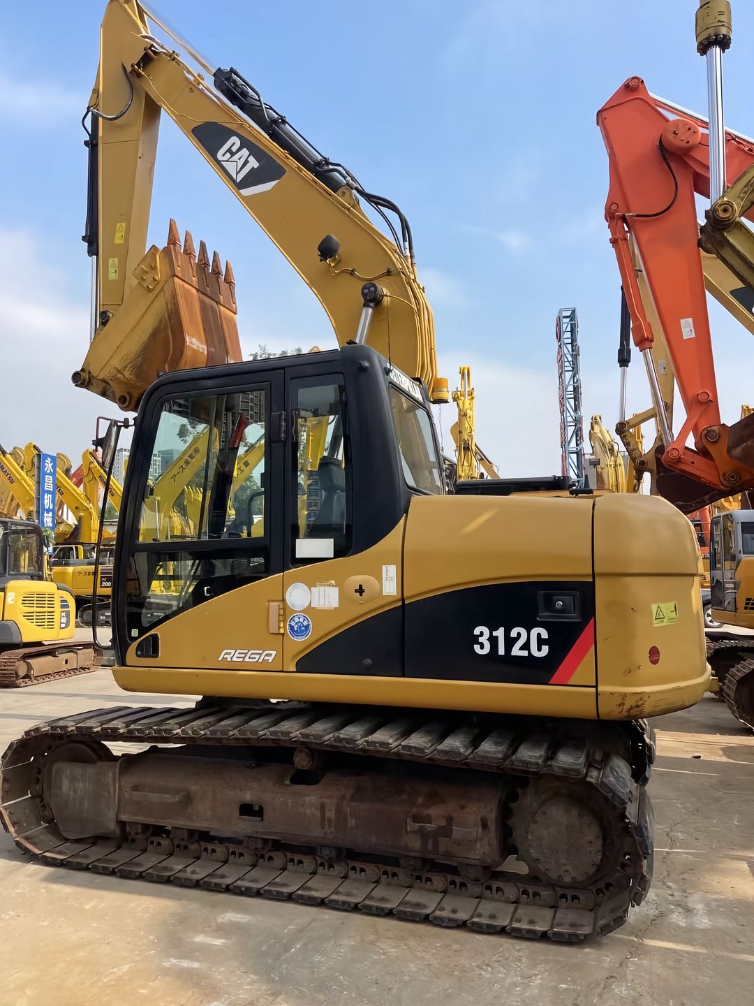 Used Caterpillar 312C Excavator for Sale rear side view