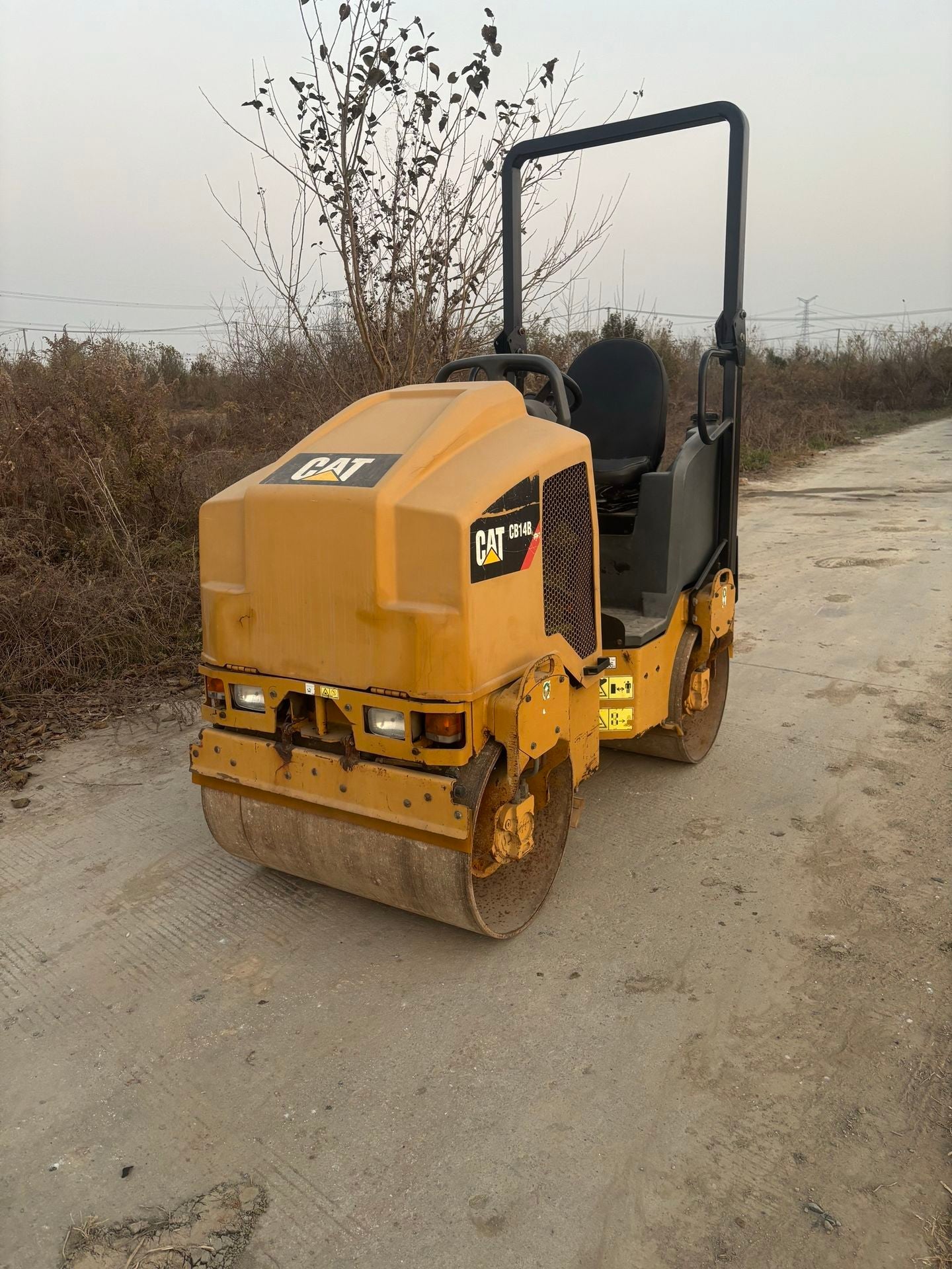 Used Caterpillar CB14B Road Roller for Sale rear side view