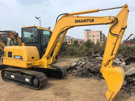 Used Shantui SE60-10W Excavator for Sale rear side view