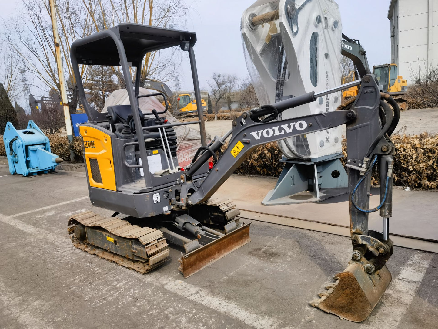 Used Volvo ECR18E Excavator for Sale rear side view