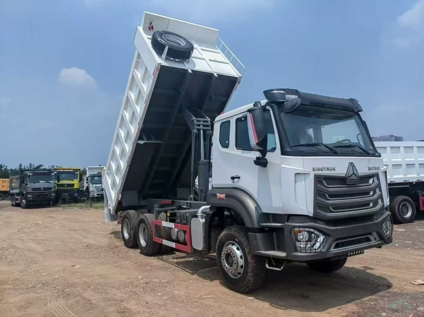 New Howo 371HP Dump Truck for Sale rear side view
