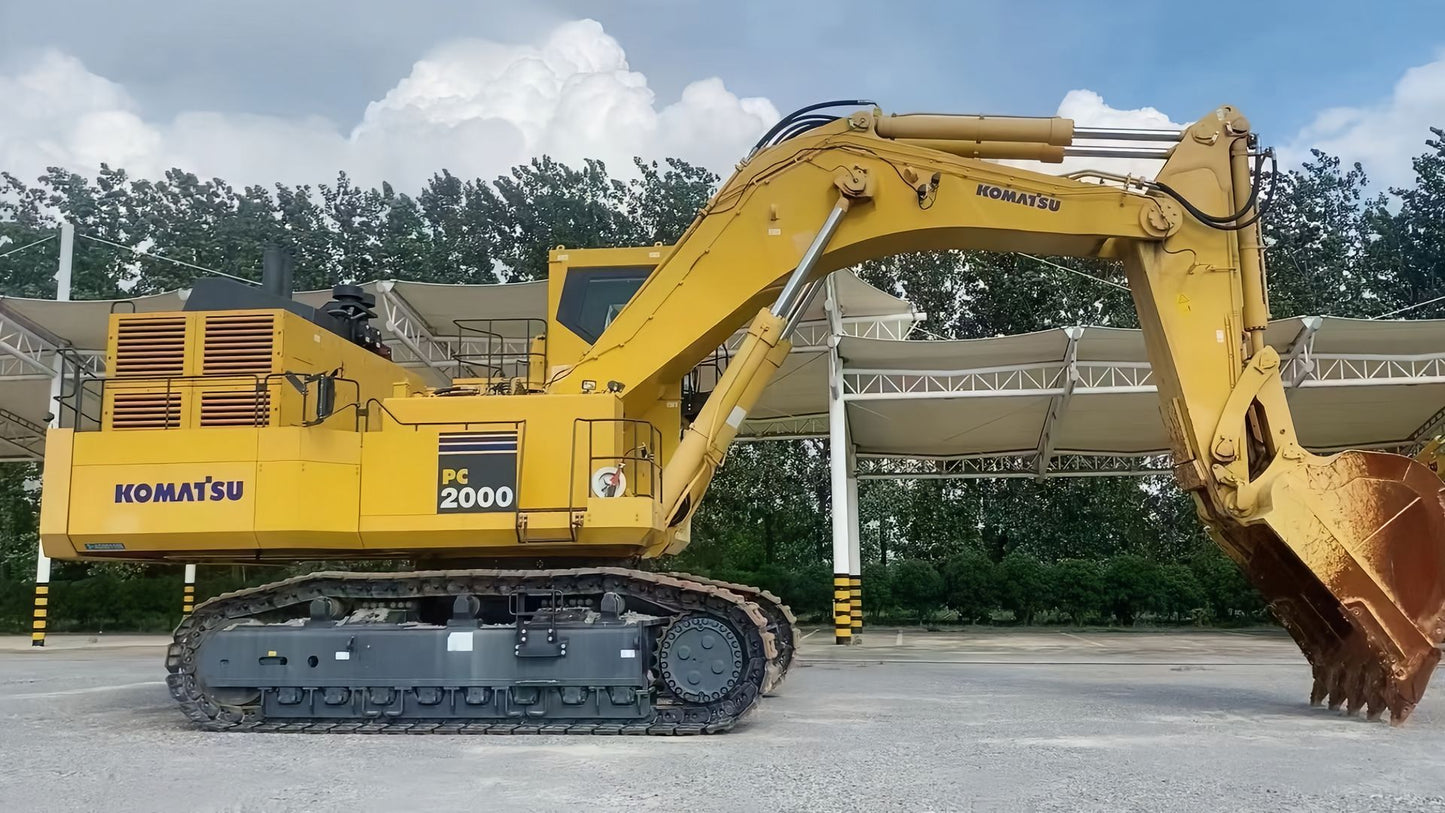 Used Komatsu PC2000 Excavator for Sale rear side view