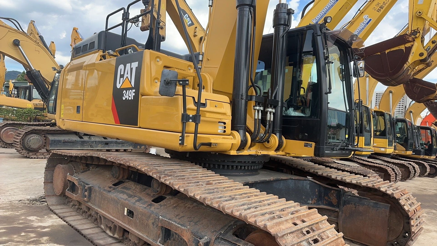 Used Caterpillar 349F Excavator for Sale rear side view