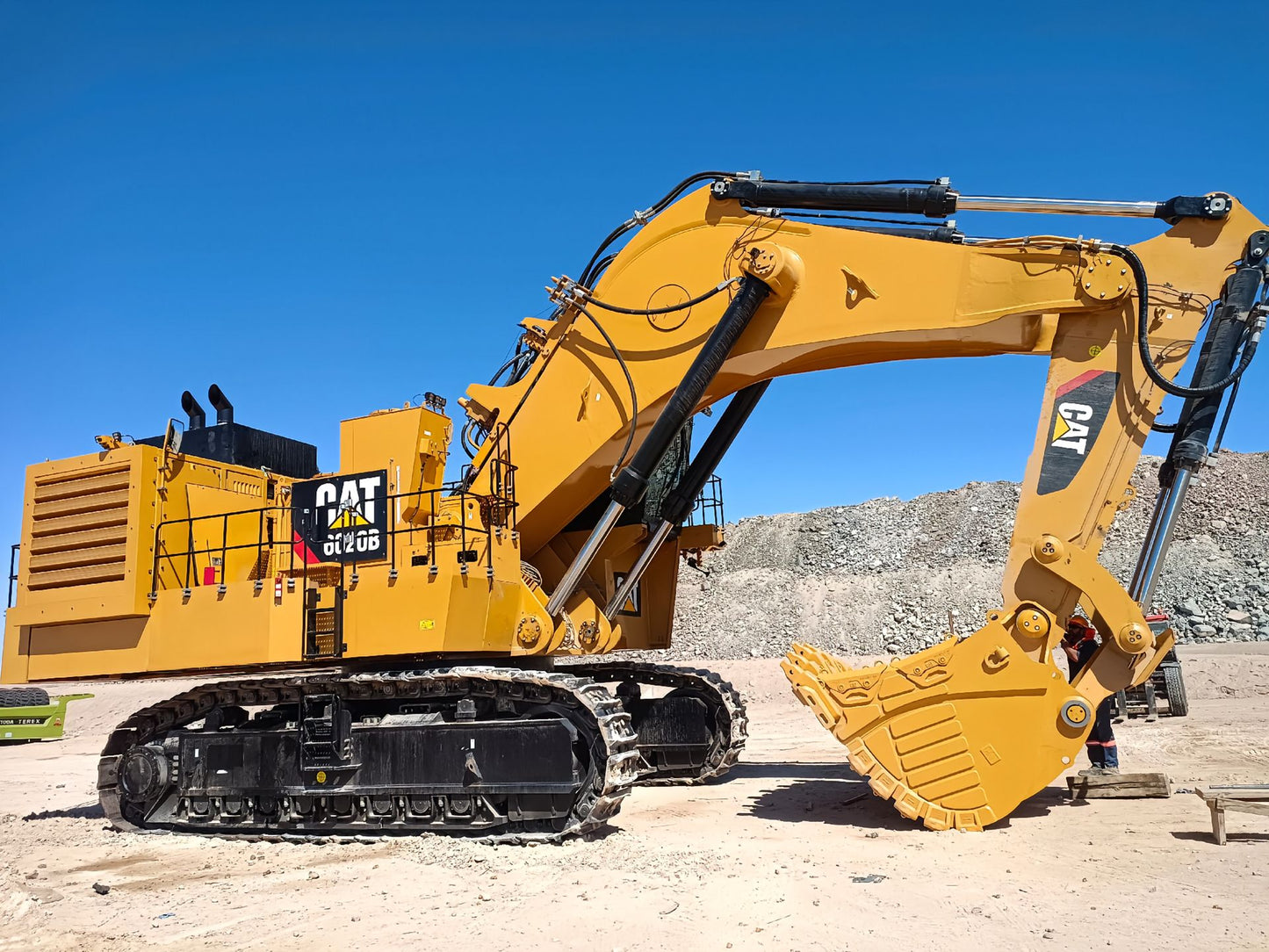 Used Caterpillar 6020B Backhoe Loader for Sale front view