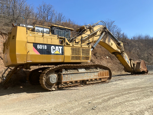 Used Caterpillar 6018 Backhoe Loader for Sale rear side view