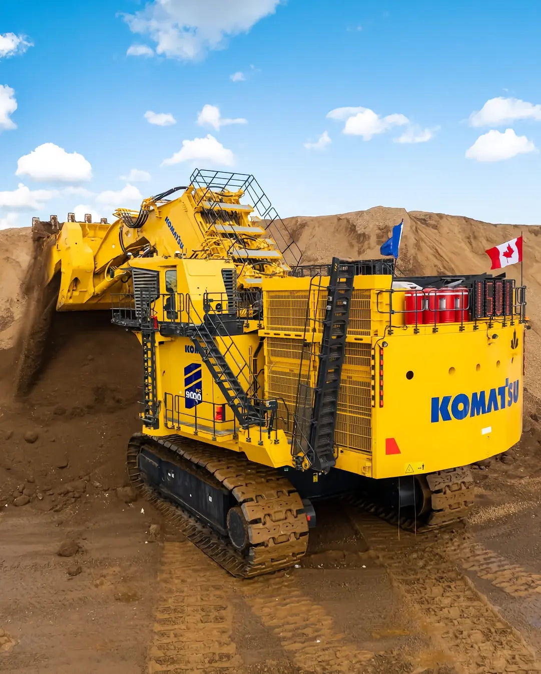 Used Komatsu PC9000-12 Excavator for Sale rear side view