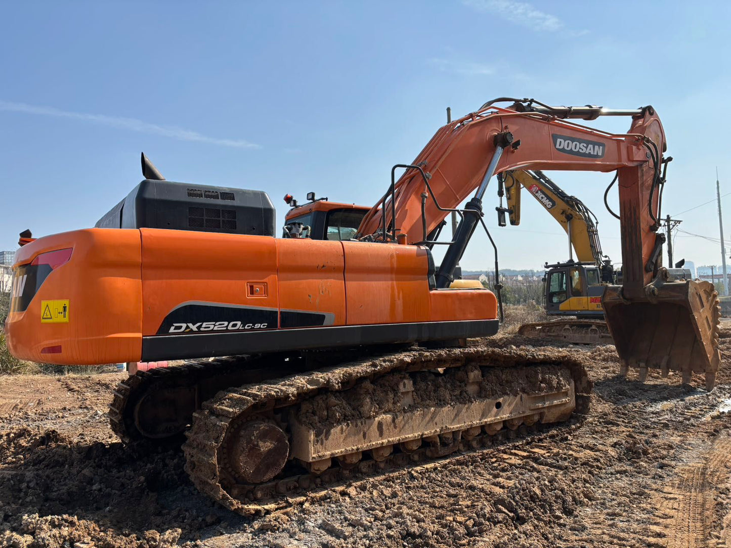 Used Doosan DX520LC-9C Excavator for Sale rear side view