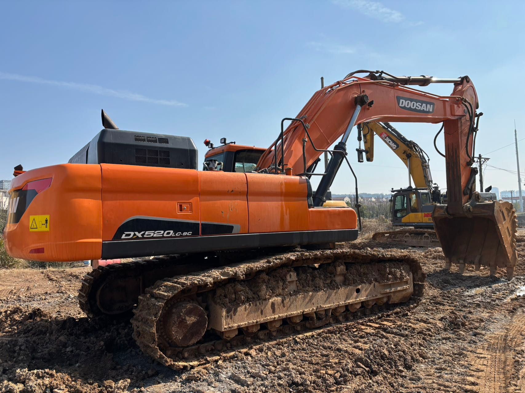 Used Doosan DX520LC-9C Excavator for Sale rear side view