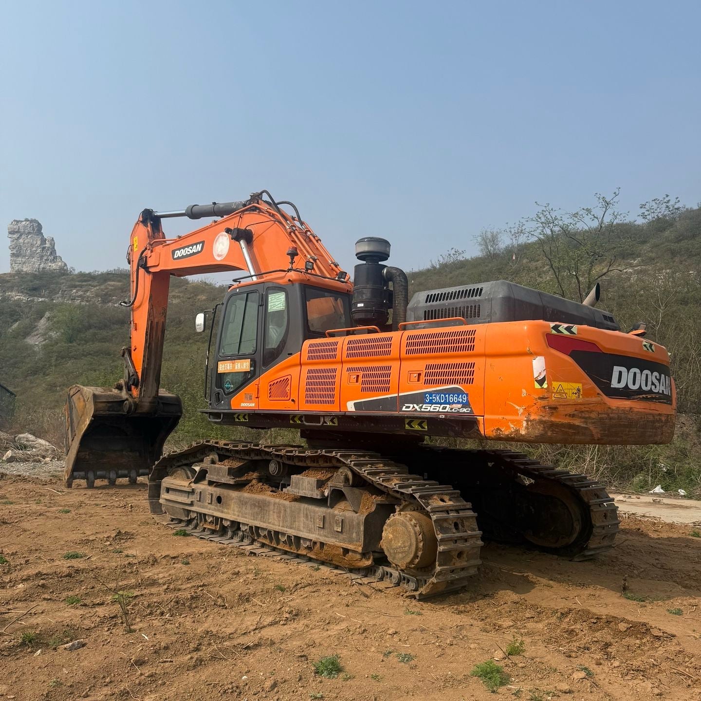 Used Doosan DX560LC-9C Excavator for Sale side view