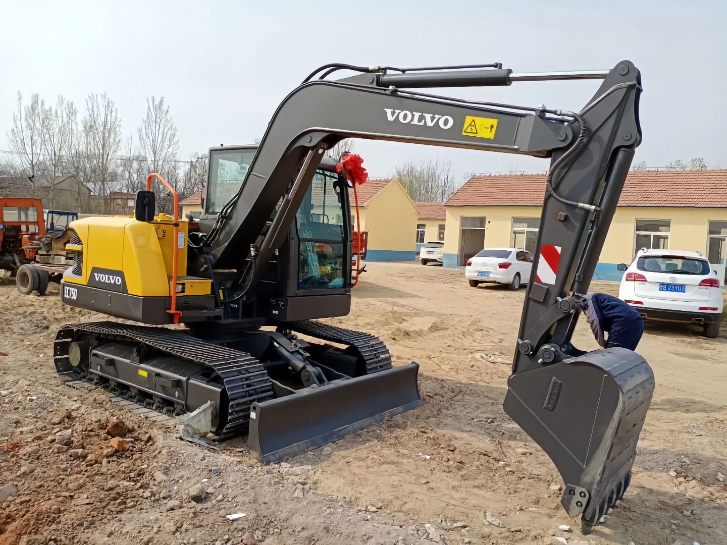 Used Volvo EC75D Excavator for Sale front view