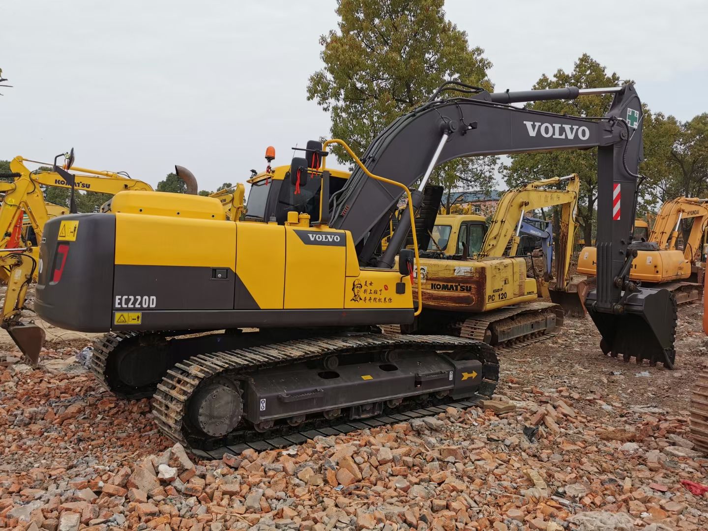Used Volvo EC220DL Excavator for Sale rear side view
