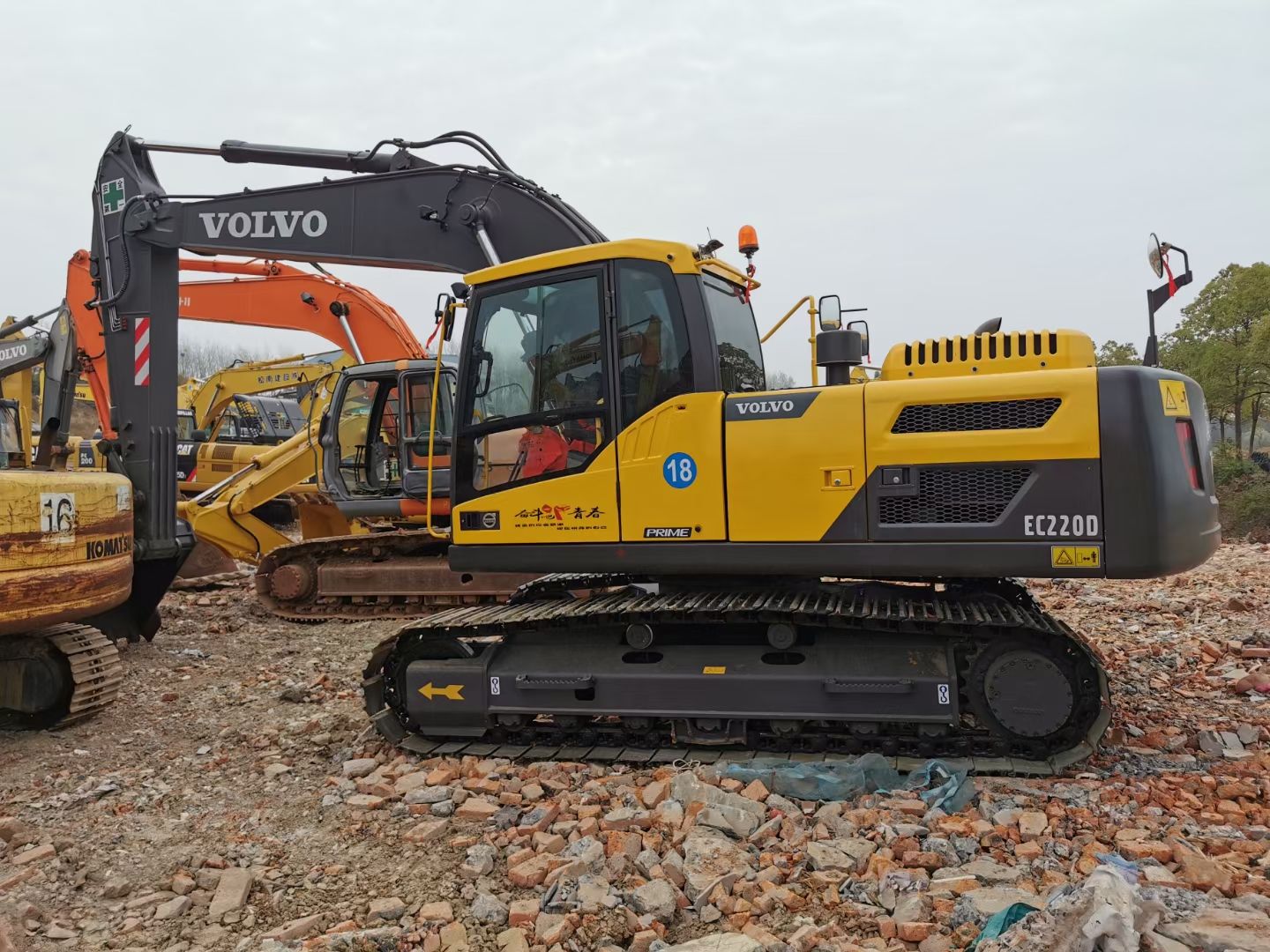 Used Volvo EC220D Excavator for Sale rear side view