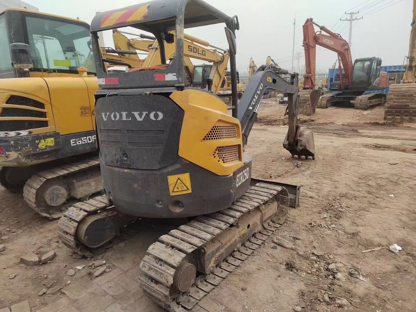 Used Volvo ECR25 Excavator for Sale rear side view