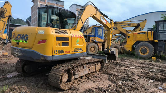 Used XCMG XE75DA Excavator for Sale rear side view