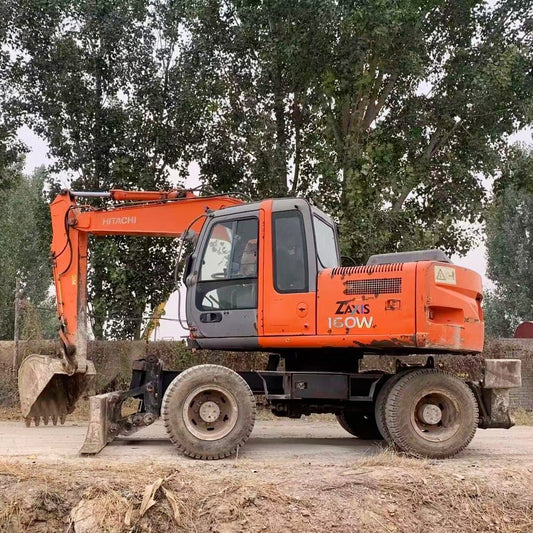 Used Hitachi EX160WD Excavator for Sale side view